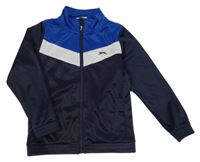 Modro-bielo-tmavomodrá športová prepínaci mikina Slazenger
