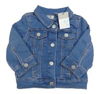 Nové - Modrá rifľová bunda s vreckami Primark