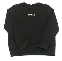 Čierna mikina s nápisom Shein