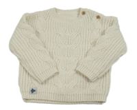 Smotanový vzorovaný sveter