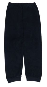 Tmavomodré zamatové tepláky M&S