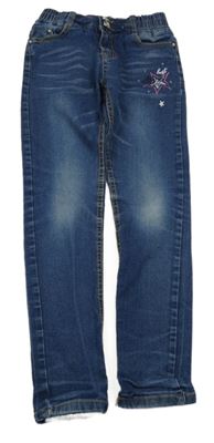 Tmavomodré skinny rifle s hviezdou