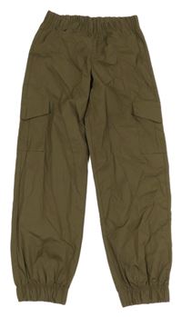 Khaki ľahké cuff cargo nohavice Calzedonia