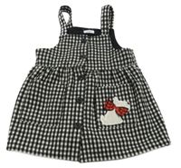 Čierno-biele kockované šaty s psíkom Next