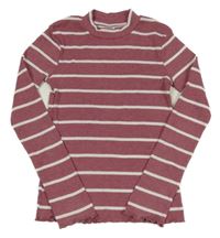 Ružovo-biele pruhované tričko Y.F.K.