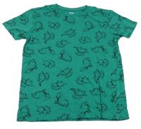 Zelené tričko s dinosaury Sinsay
