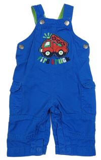 Modré laclové kalhoty s hasiči Topomini