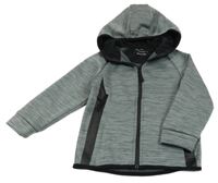 Šedá vzorovaná propínací thermo mikina s kapucí Primark