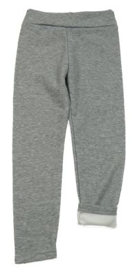 Sivé melírované zateplené legíny