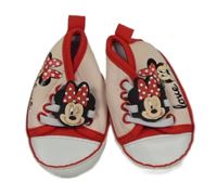 Svetloružová -červené cápačky s Minnie Disney