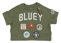 Nové - khaki oversize tričko s Bluey GAP