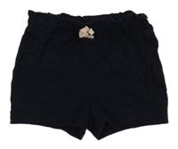 Tmavomodré bavlněné kraťasy s mašličkou H&M