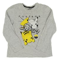 Světlešedé triko s Pikachu 
