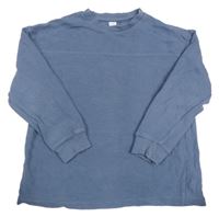Modrošedá rebrovaná mikina F&F
