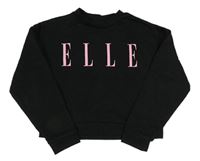 Černá crop mikina s logem Elle