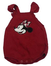 Červené pletené laclové kraťasy s Minnií Disney