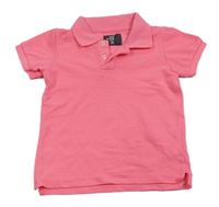 Neonově růžové polo tričko H&M