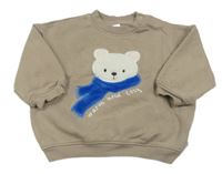 Béžová mikina s medvedíkom H&M