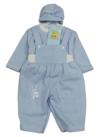 Nové - 3set - Svetlomodré na traké tepláky + mikina + čapica Teddybear