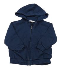 Tmavomodrá prepínaci mikina s kapucňou H&M