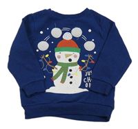 Tmavomodrá mikina so sněhulákem George