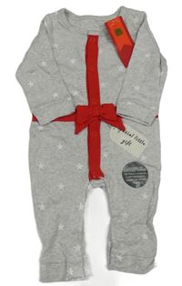 Nové - Šedý overal s hvězdičkami a mašlí M&S