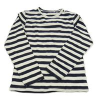 Tmavomodro-bílé pruhované triko Minimo