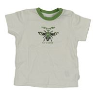 Bielo-zelené tričko so včielkou Mexx