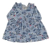 Světlemodré kytičkované bavlněné šaty Polarn O. Pyret