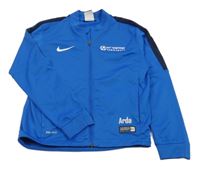 Safírová propínací funkční fotbalová mikina Nike