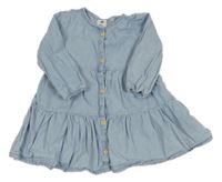 Svetlomodré rifľové prepínaci šaty H&M