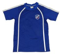 Zafírové futbalové tričko s pruhmi a erbem Pocopiano