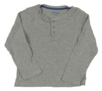 Sivé vzorované tričko s gombíky M&S