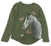 Khaki tričko s koníkem C&A