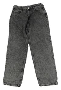 Šedé plísňové relaxed fit rifle H&M