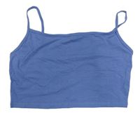 Modrošedý crop top