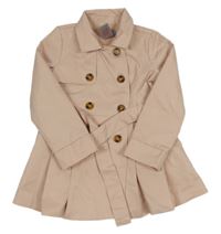 Pudrový šušťákový jarný kabát s opaskom TAHARI