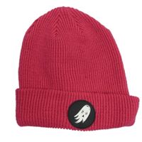 Malinová čepice s nášivkou Bershka