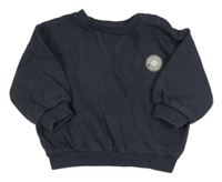 Čiernošedá oversize mikina s nášivkou M&S