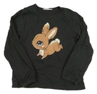 Černé mikinotriko so zajačikom H&M