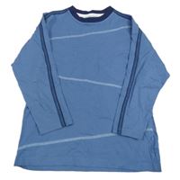 Modro-tmavomodré pyžamové triko s pruhy M&S