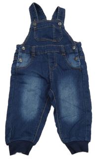 Tmavomodré teplákové riflové laclové kalhoty lupilu