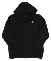 Čierna prepínaci mikina s nášivkou a kapucňou George