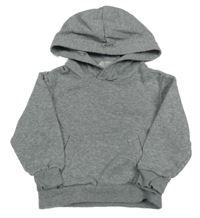 Sivá melírovaná mikina s vreckom a kapucňou H&M