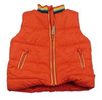 Červená prešívaná šušťáková zateplená vesta Mothercare