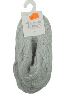 Nové - šedé vzorované pletené zateplené bačkory St. Bernard vel. 27-31