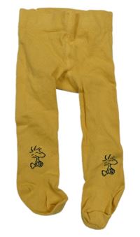 Okrové punčocháče se Snoopym 