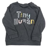 Tmavosivá mikina s nápismi F&F