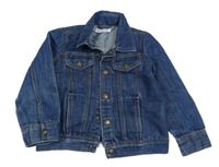 Tmavomodrá rifľová bunda s golierikom LA REDOUTE