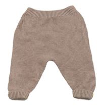 Kakaové melírované pletené tepláky ZARA